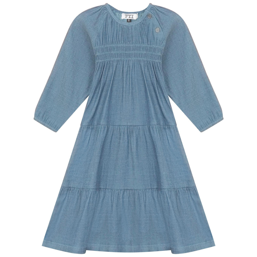Denim Tiered Dress