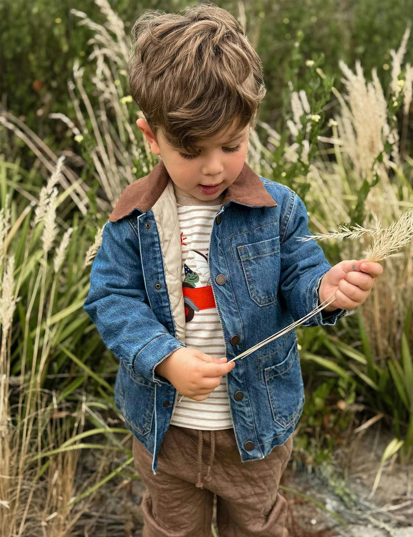 Denim Worker Jacket Mid Denim