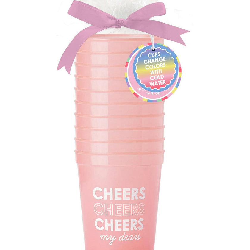 Cheers My Dears Color Changing Reusable Cups (Set of 10)