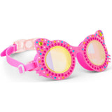 Dark Pink Rhinestone Frame Swim Goggle