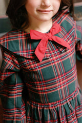 Mini Maisy Long Sleeve Dress in Evergreen Plaid