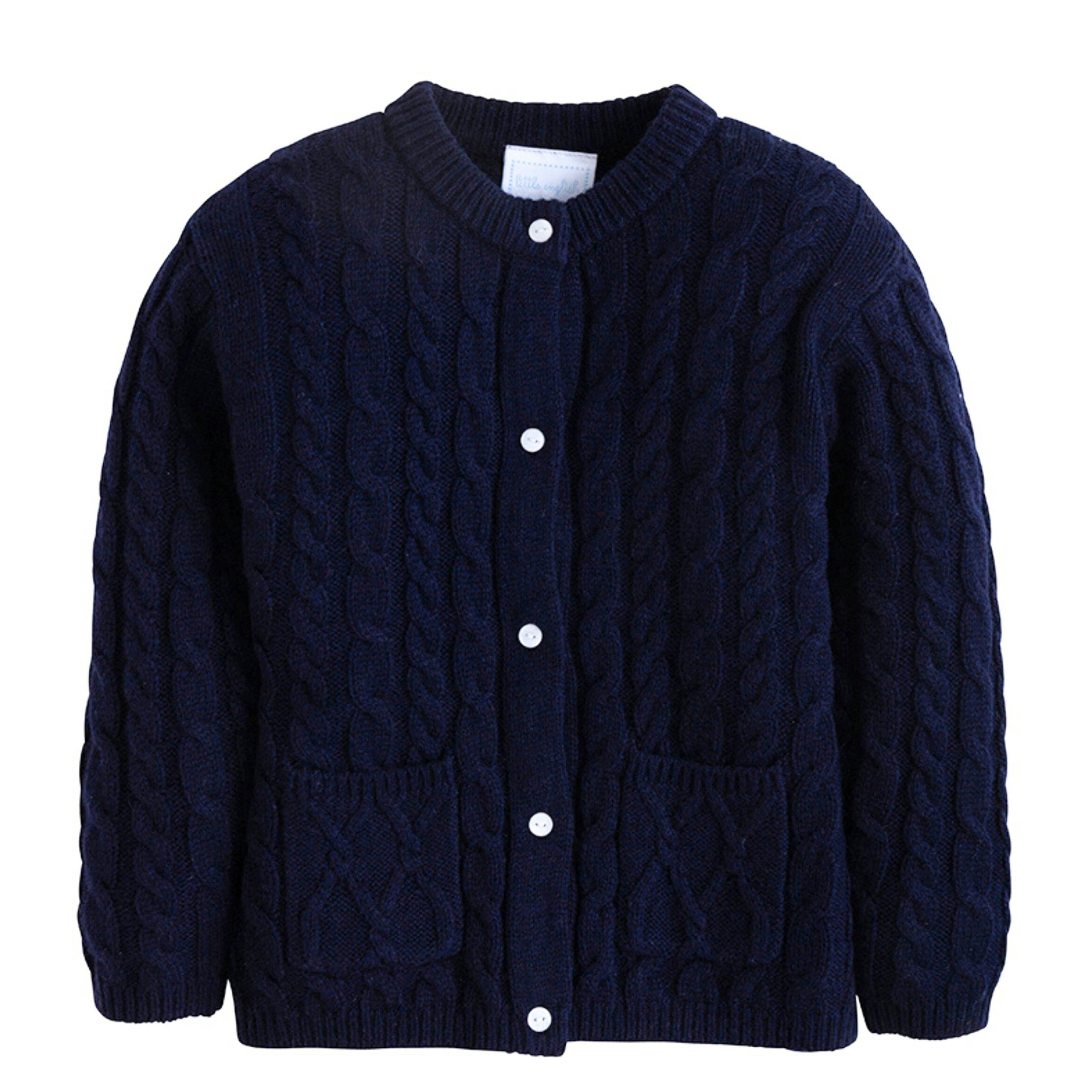 Classic Cashmere Blend Cardigan - Navy