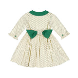 Olympe Green Long Sleeve Smocked Dress