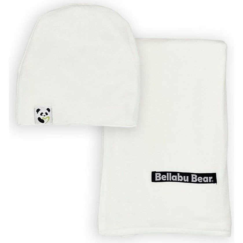 Milk White Bamboo Swaddle & Beanie Set