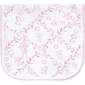 Pink Bears Trellace Burp Cloth