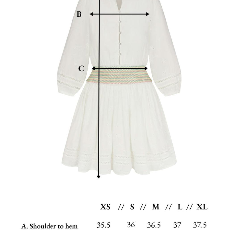 Gracie Dress in White Alyssum