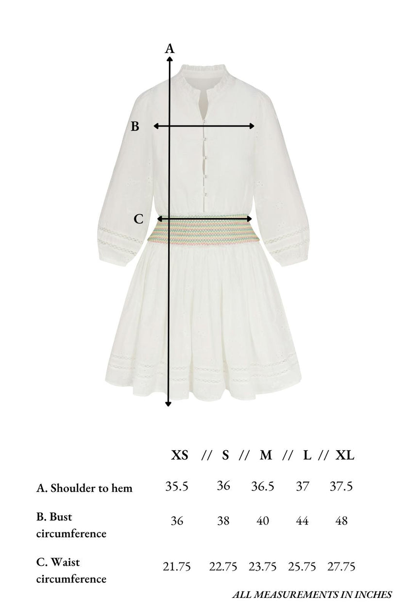 Gracie Dress in White Alyssum