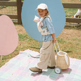 Rattan Luggy with Lining – Pansy