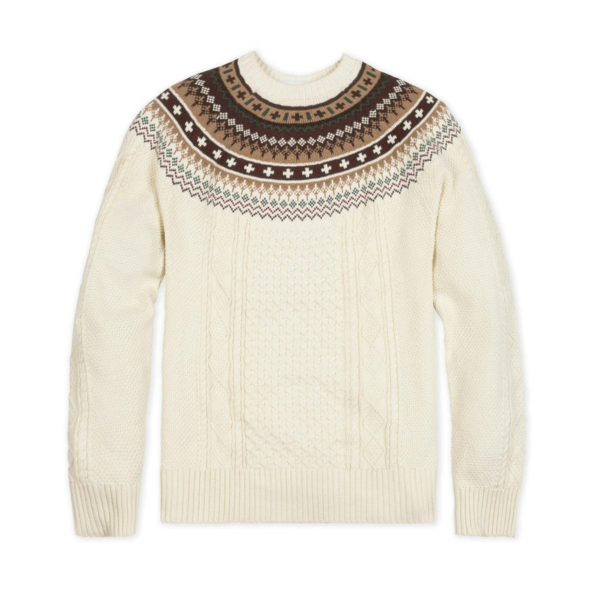 Organic Fair Isle Cable Sweater