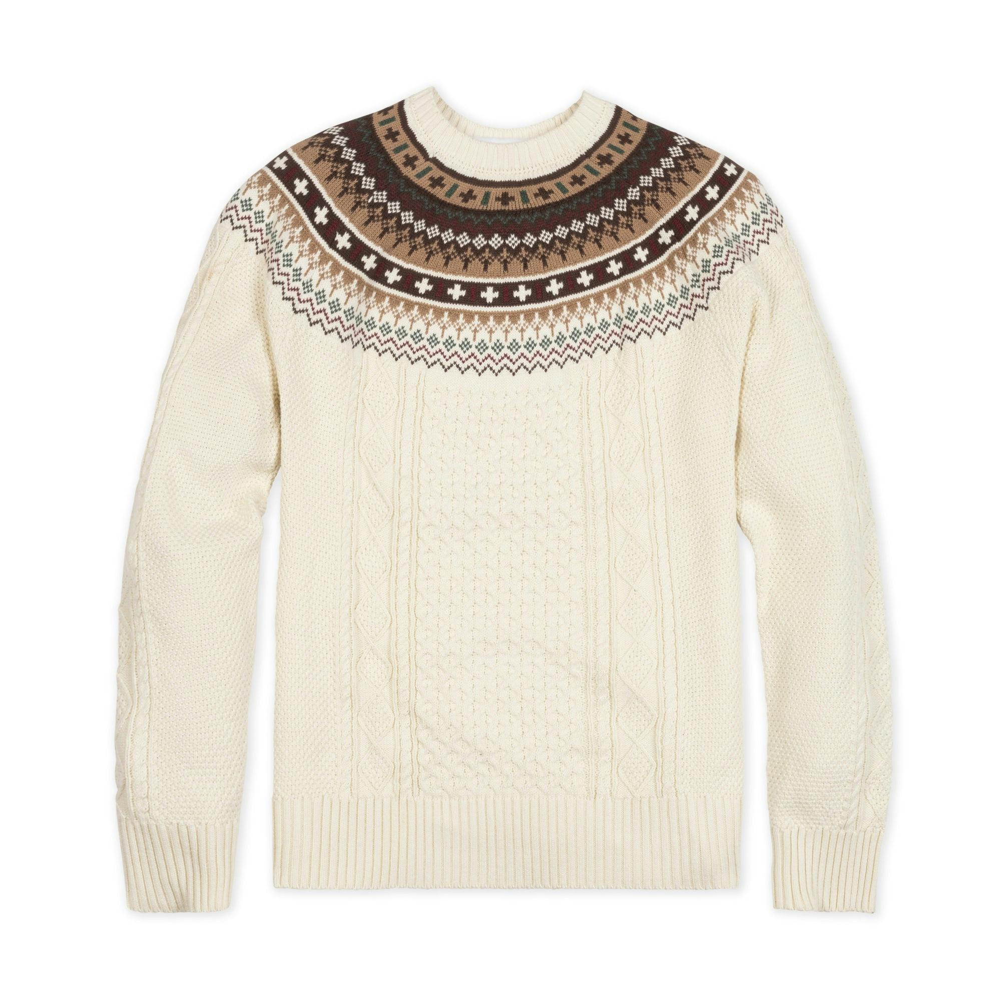 Organic Fair Isle Cable Sweater