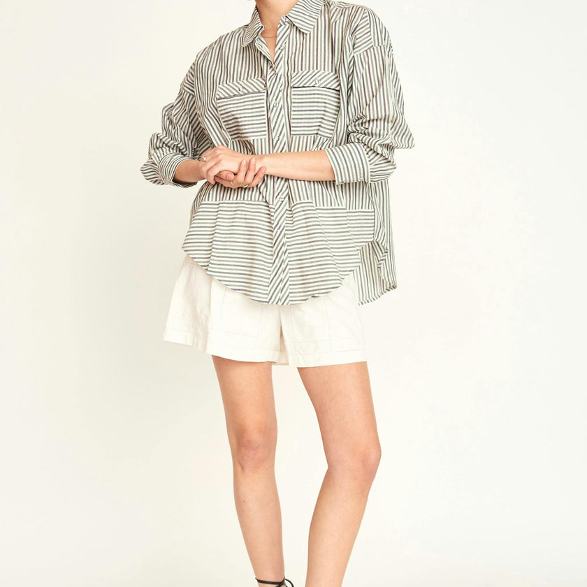 Kyoto Shirt in Dune Stripe
