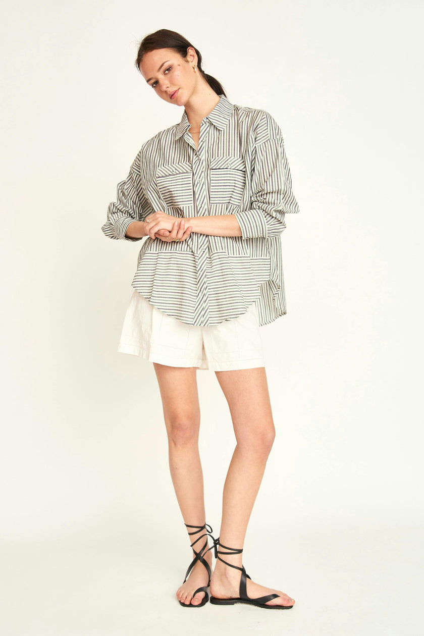 Kyoto Shirt in Dune Stripe