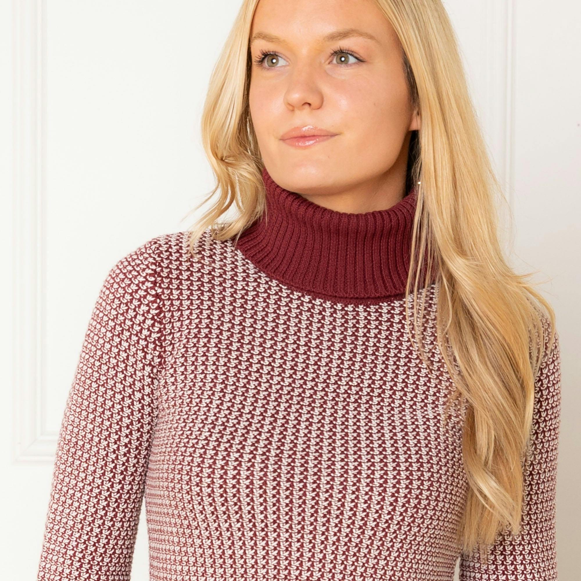 Organic Tweed Turtleneck Sweater