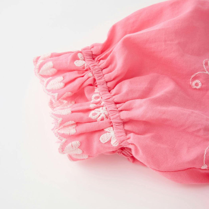 Selena Cotton Embroidered Romper