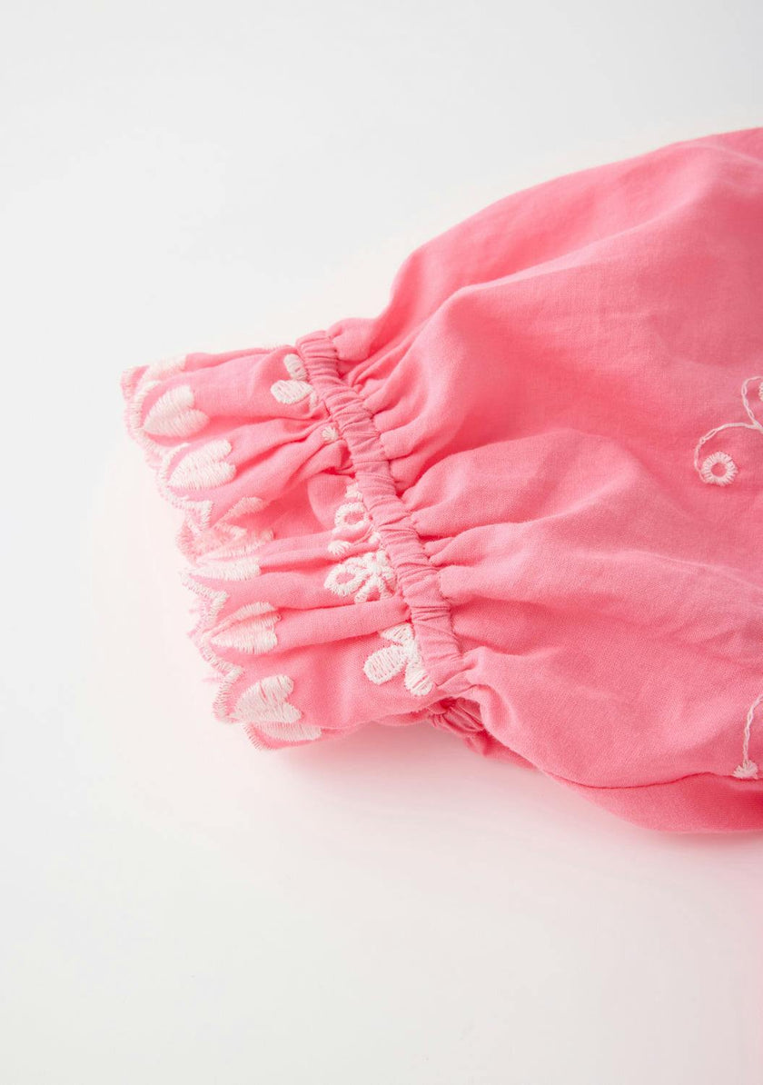 Selena Cotton Embroidered Romper