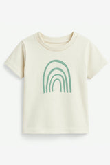 Rainbow Seafoam Organic Cotton Short Sleeve Toddler T-Shirt