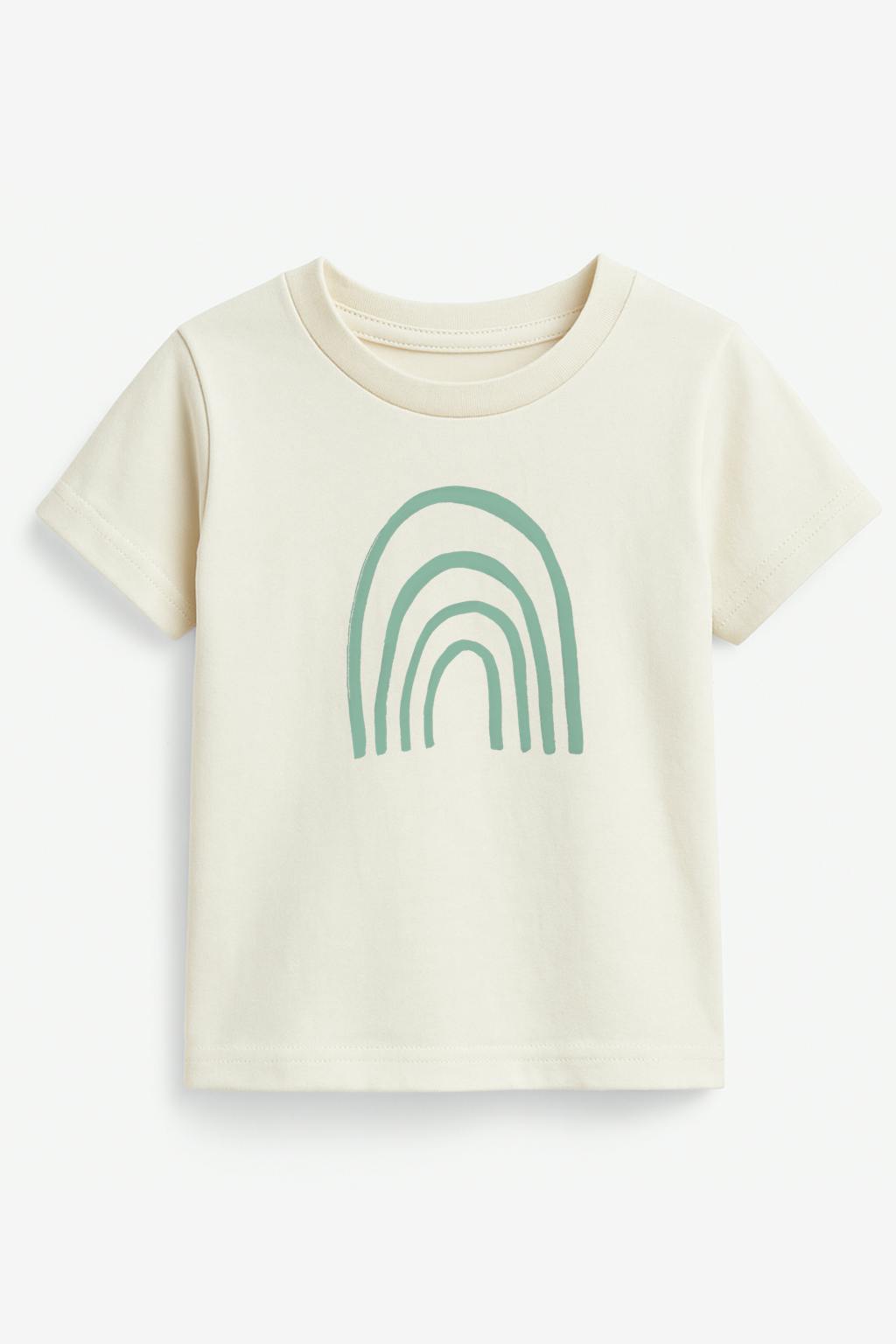 Rainbow Seafoam Organic Cotton Short Sleeve Toddler T-Shirt