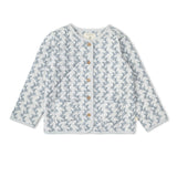 Organic Quilted Buttoned Jacket - Bluebell Vine