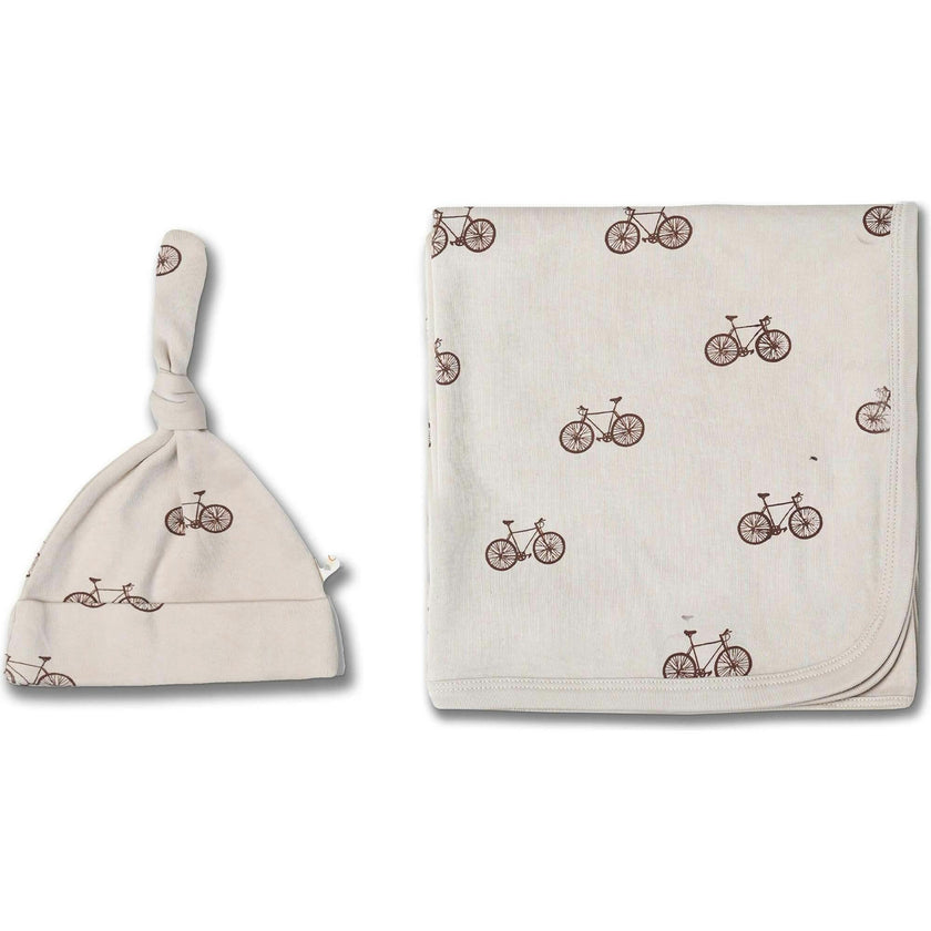 Organic Swaddle Blanket & Hat Set