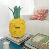 Pineapple Rattan Storage Basket Yellow -  Small