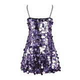 Purple Stardust Paillette Dress