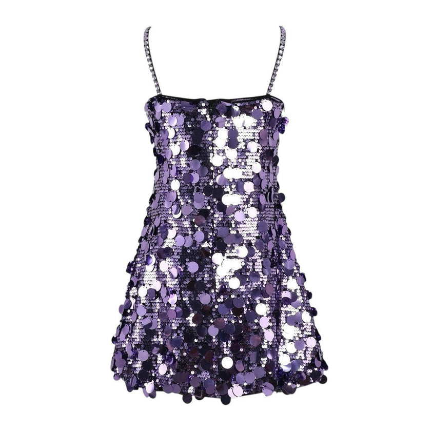 Purple Stardust Paillette Dress