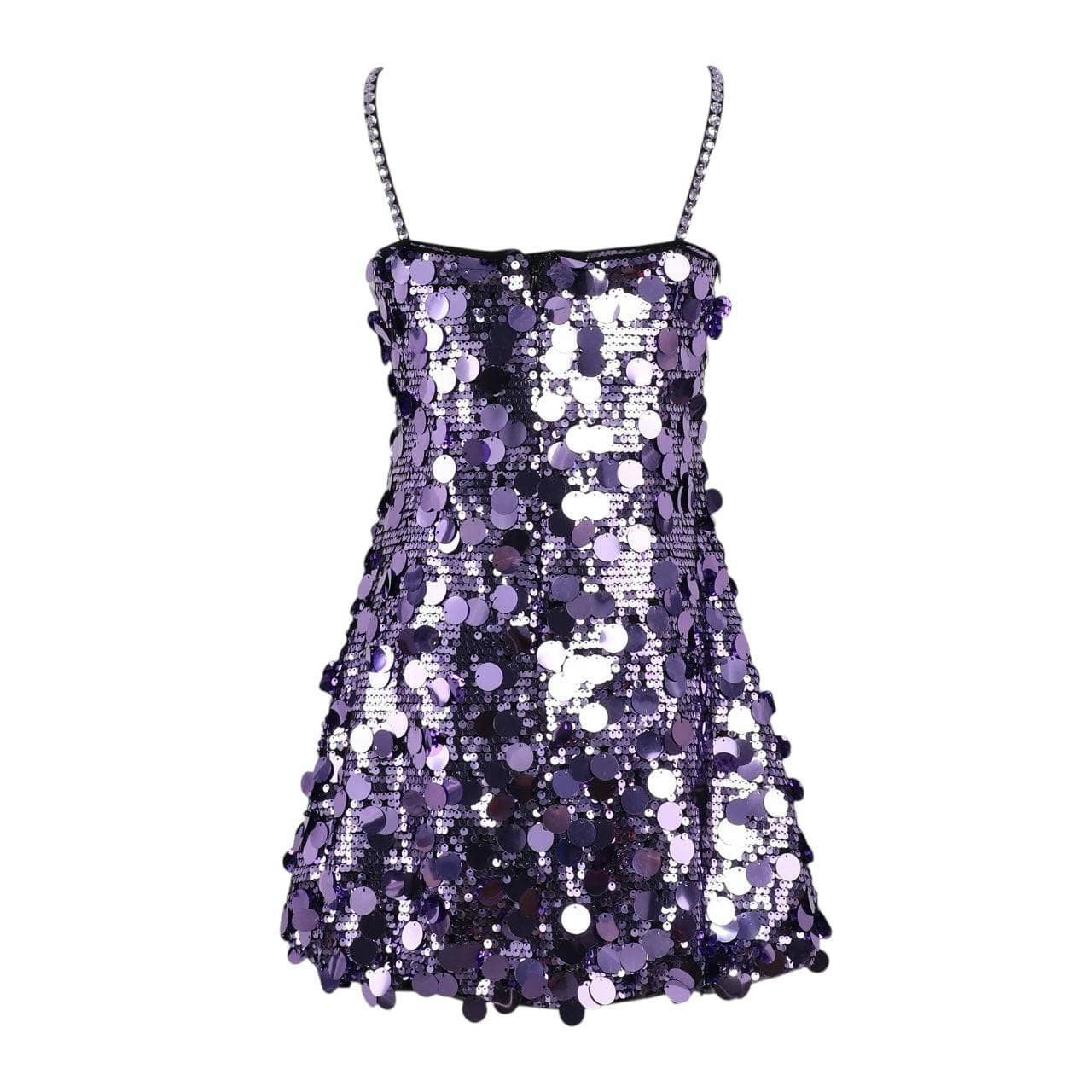 Purple Stardust Paillette Dress