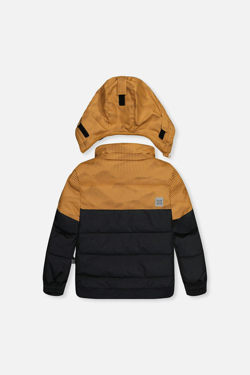 Two Piece Play Snowsuit Brown And Black With Brown Pants