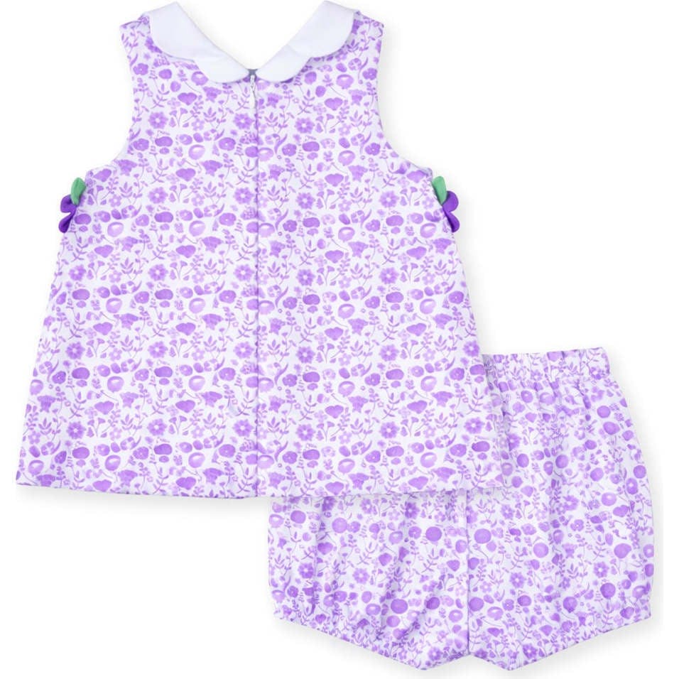 Printed Pique Dress & Bloomer with Flowers