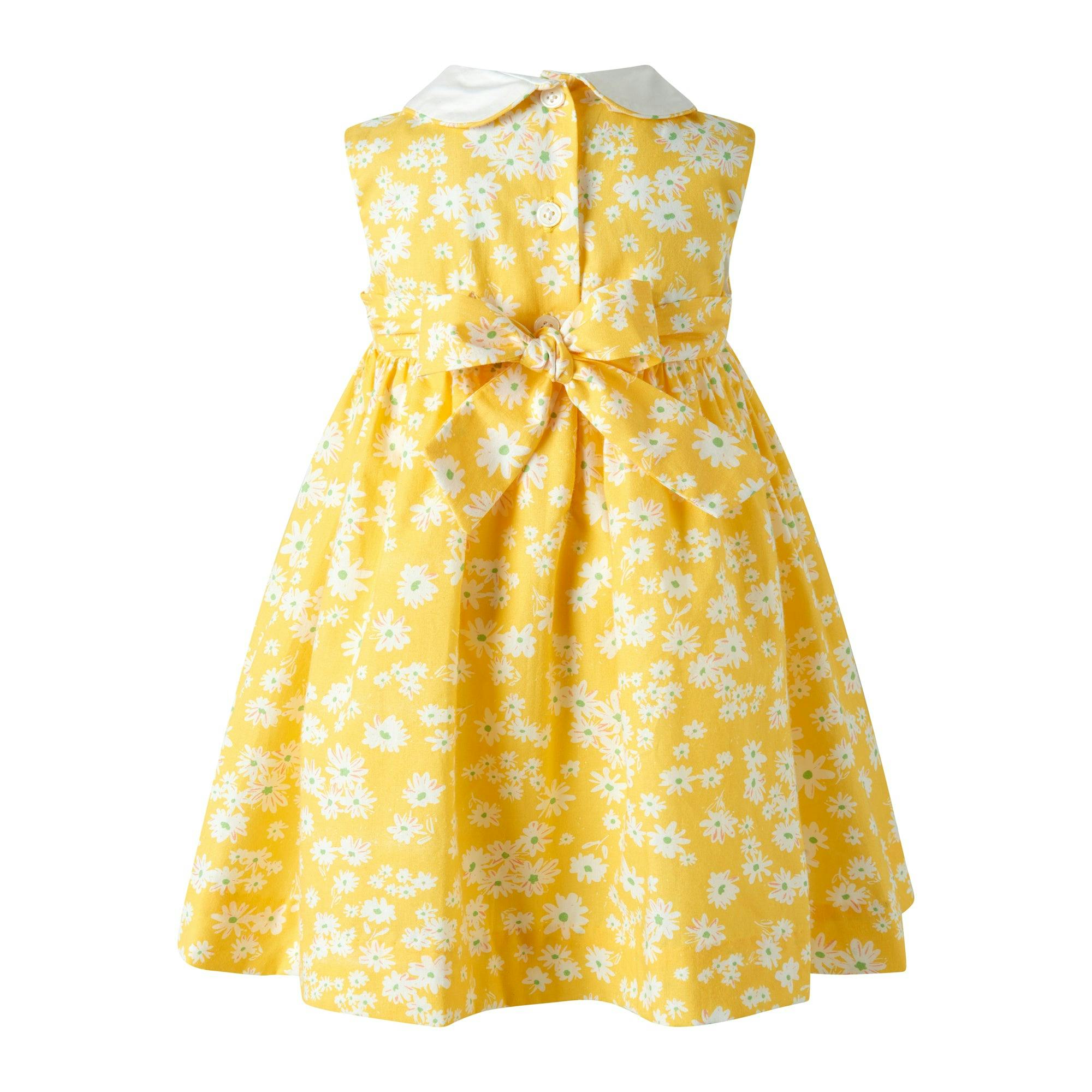 Yellow Daisy Peter Pan Collar Dress and Bloomers