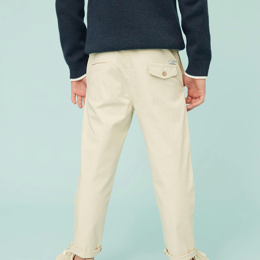 Beige Lightweight Chino Trousers