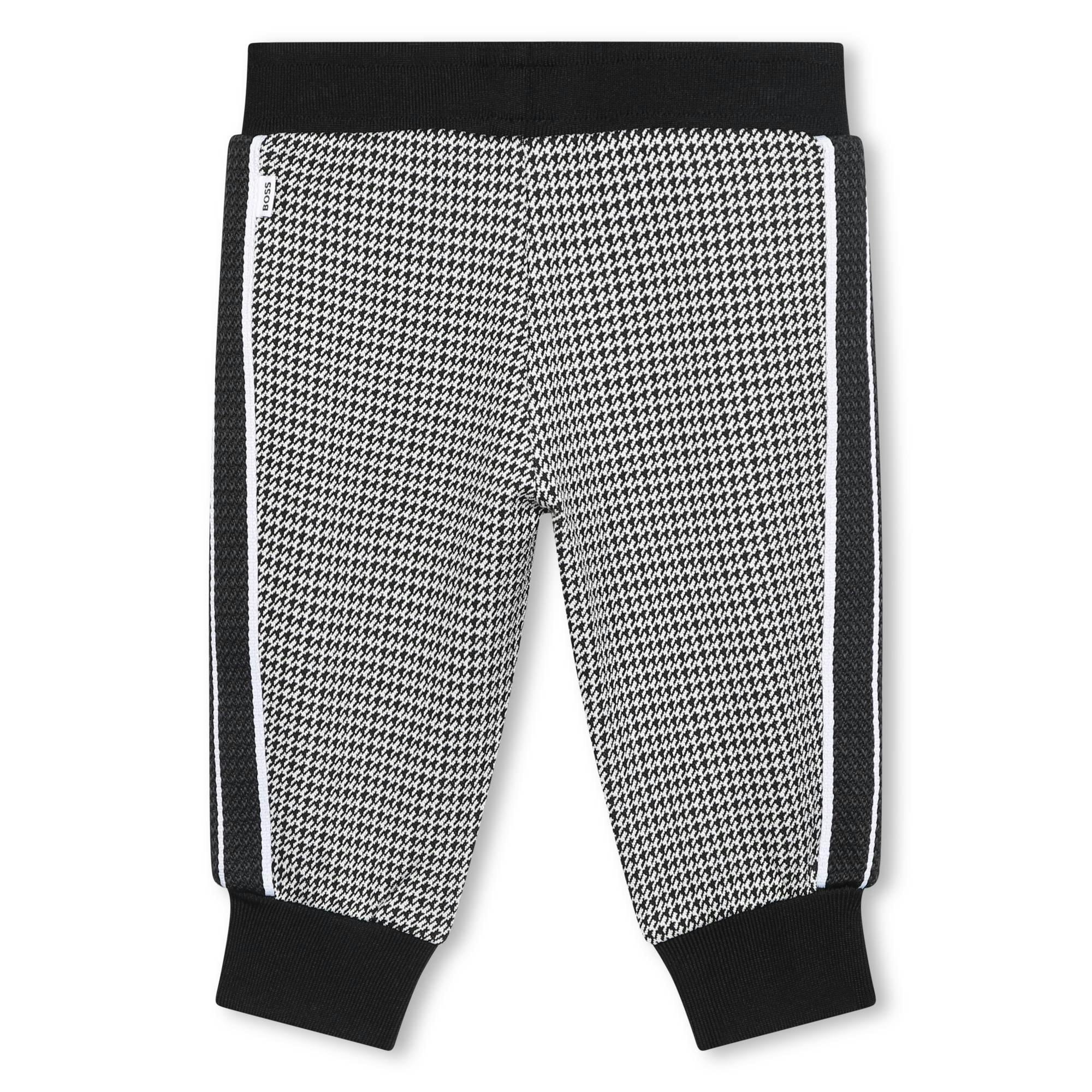 Black Monogram Print Sweatpants