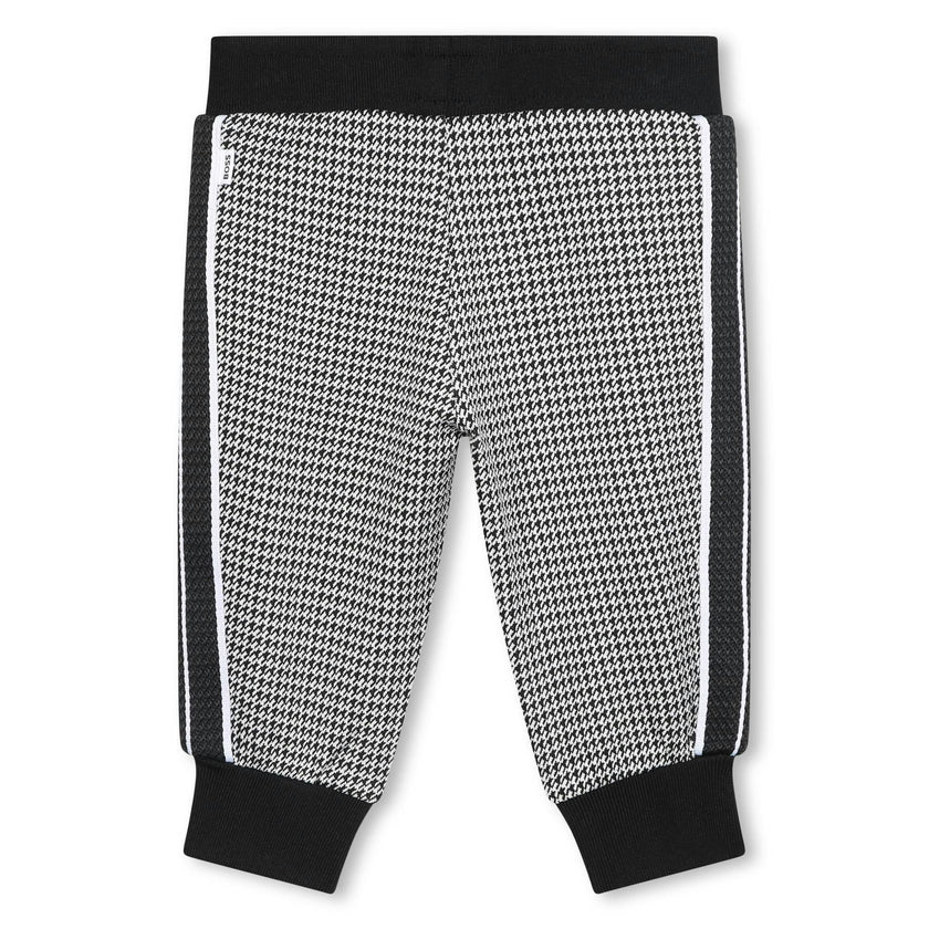 Black Monogram Print Sweatpants