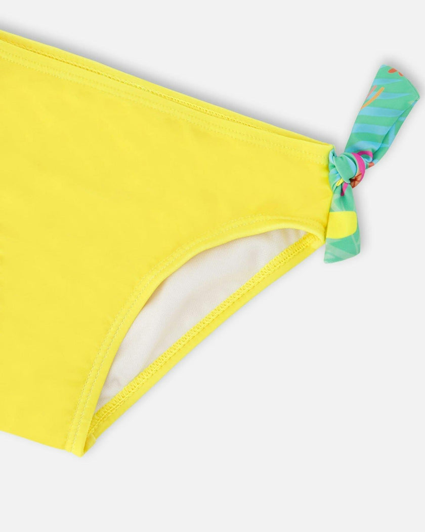 Two-Piece Swimsuit Green Beach Print