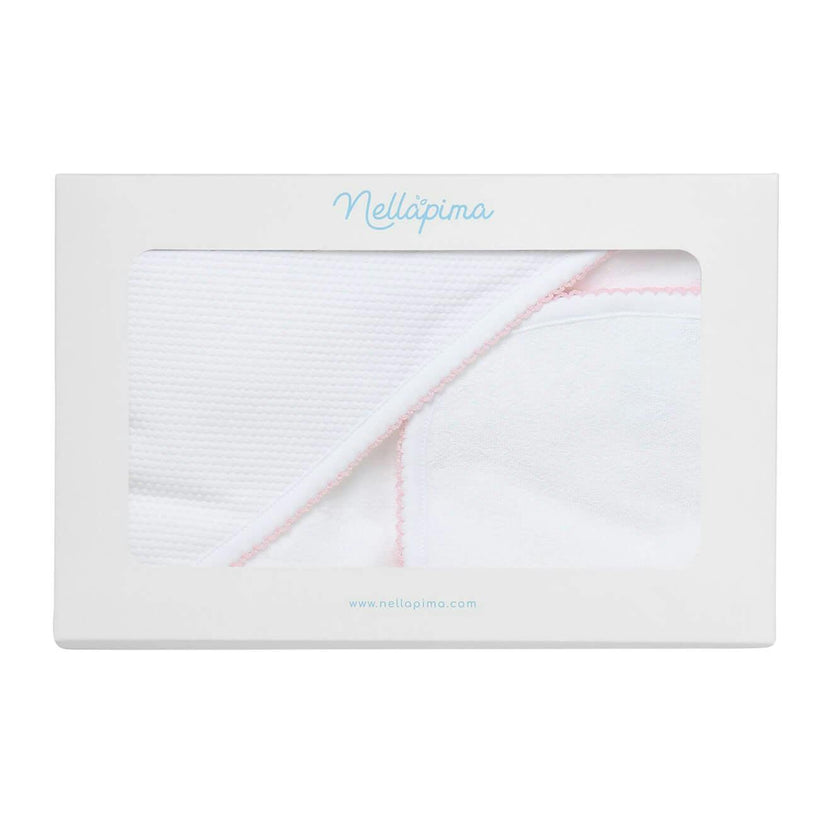 White Bubble Hooded Baby Towel