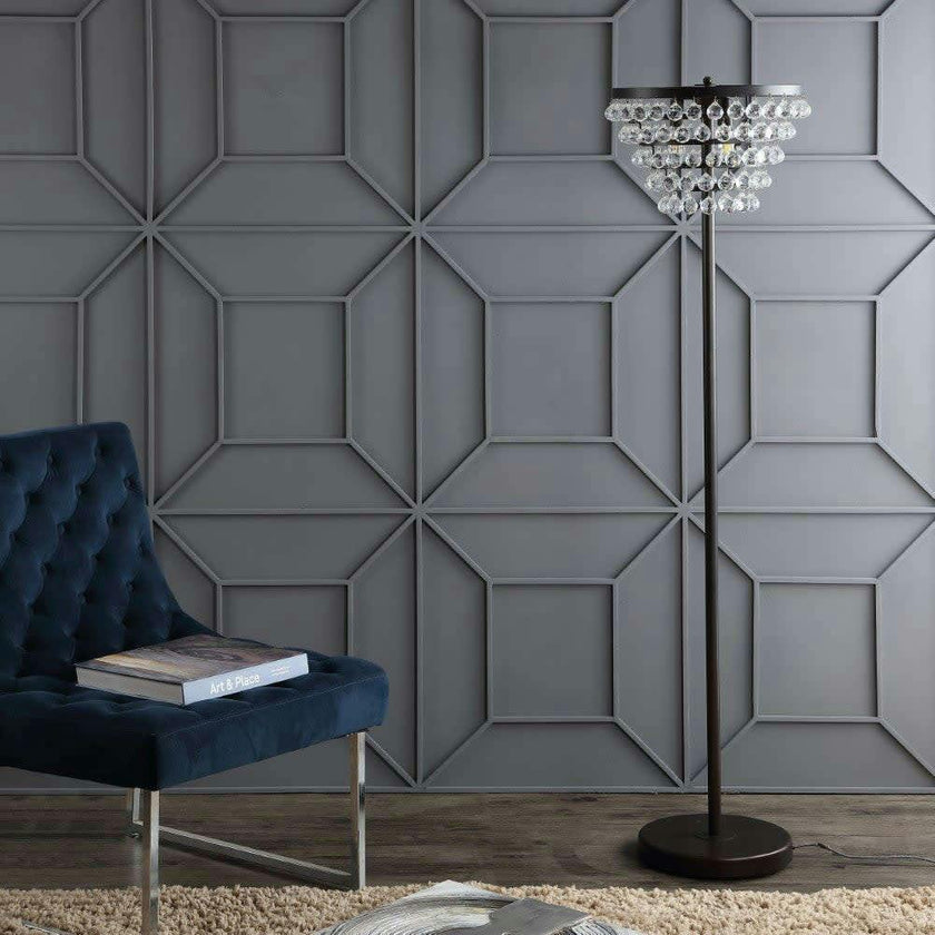 Jemma 60" Crystal/Metal LED Floor Lamp