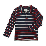 SPENCER Navy/Burgundy stripe Polo