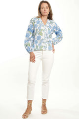 Carlie Blouse - Fleur Bleu