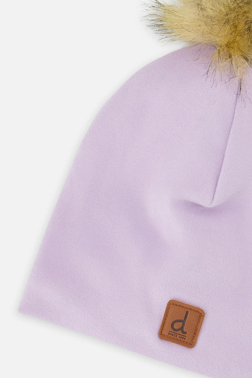Baby Jersey Hat With Pompom Lavender