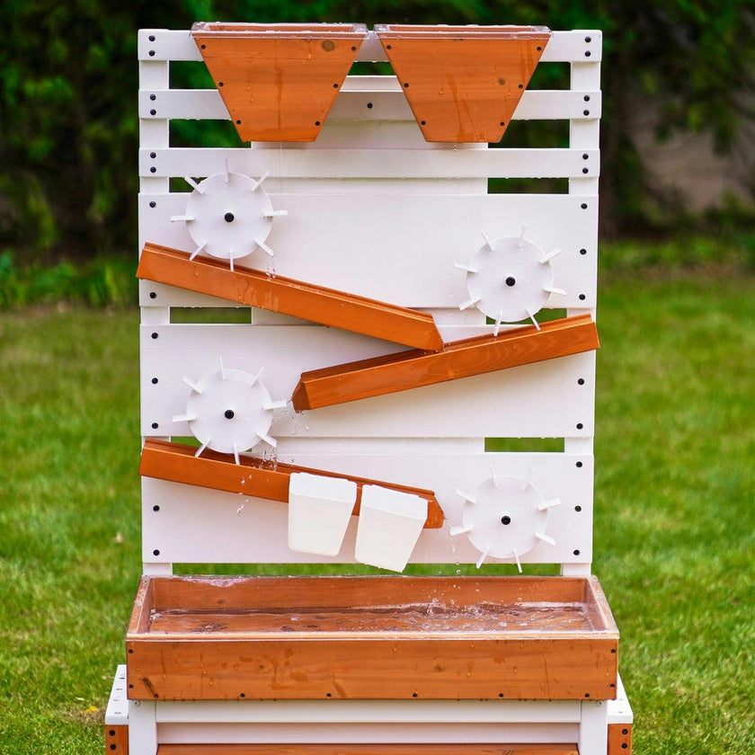 Avenlur Large Wooden Water Table – Multi-Level Sensory Play Station