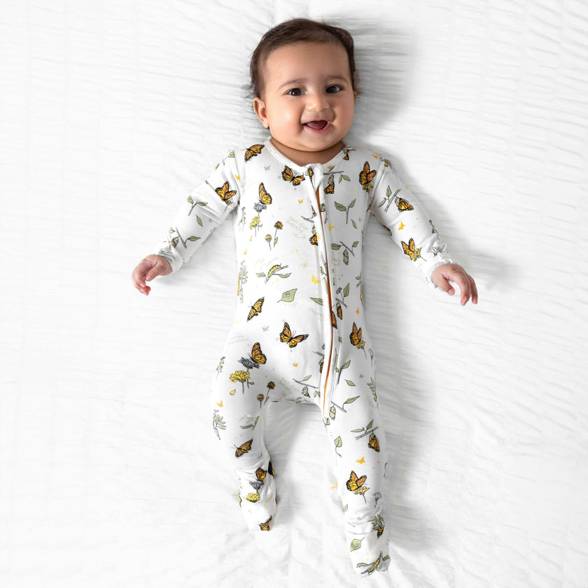 Monarch Butterfly Bamboo Convertible Footie