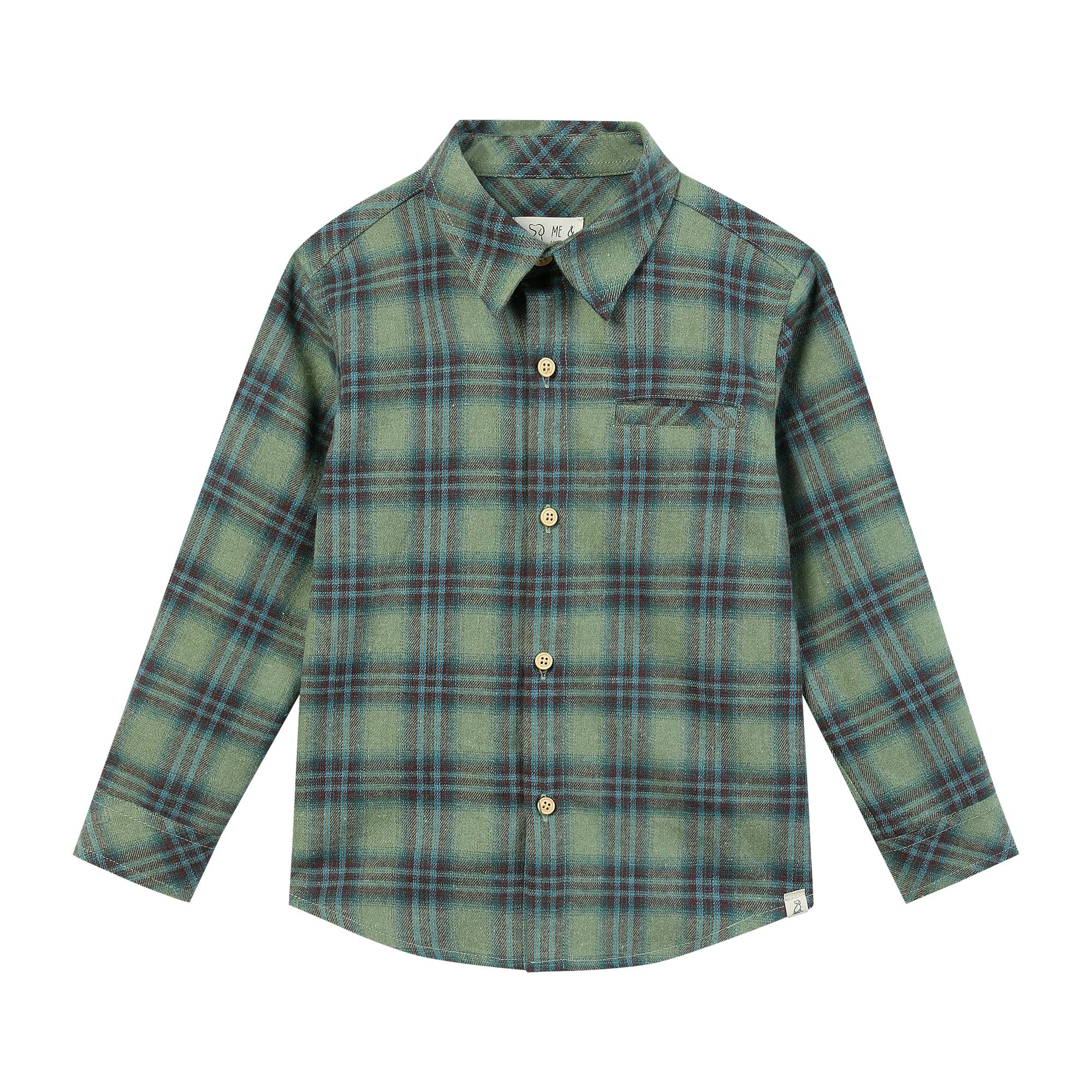 ATWOOD woven shirt green/ plaid teal