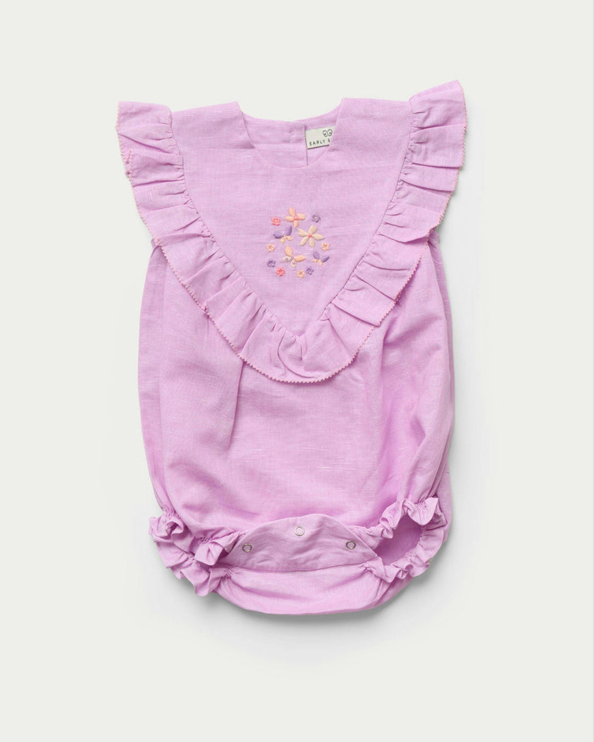 Lucy Baby Bubble Romper - Lilac