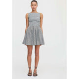 The Cosima Mini Nap Dress - Black/Sand Gingham