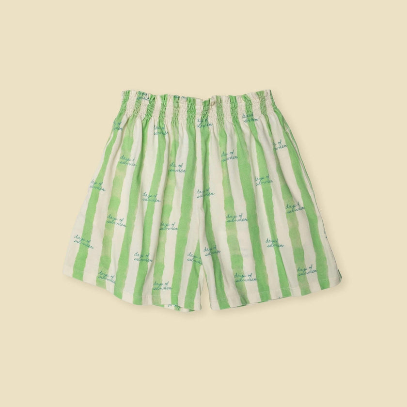 Flutter Shorts in Pistachio Stripe