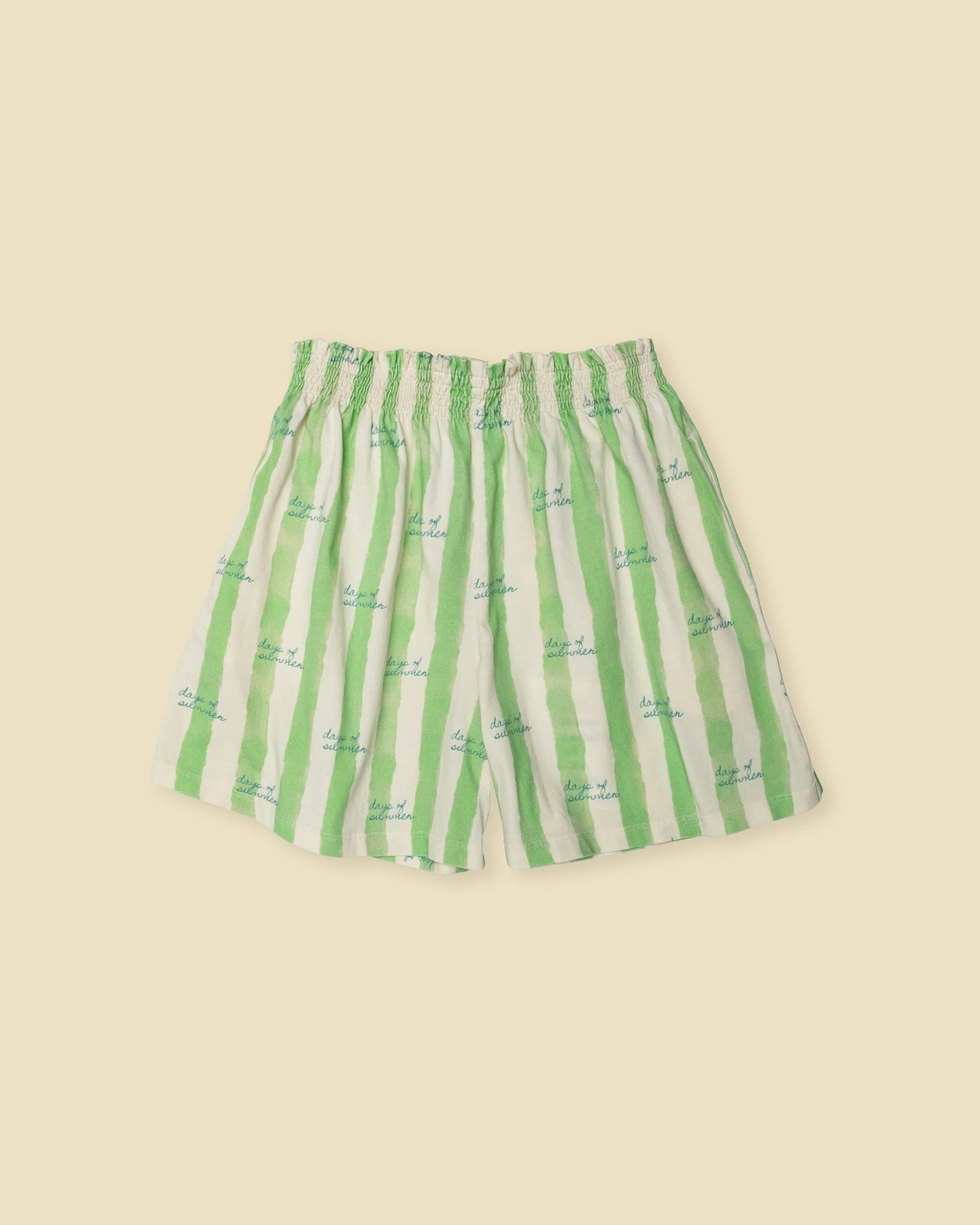 Flutter Shorts in Pistachio Stripe