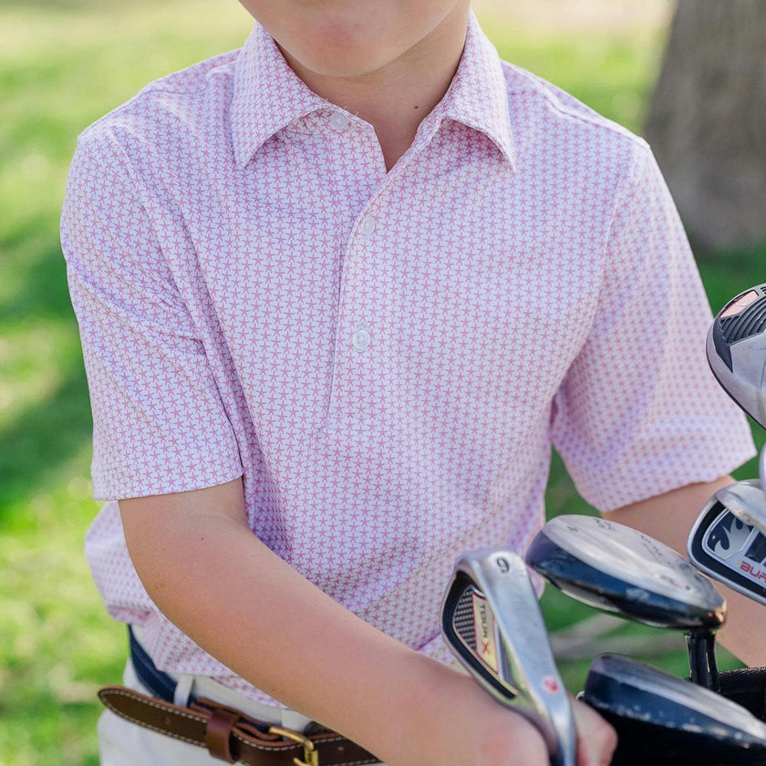 Will Boys' Performance Polo by LH Sport - Cayman Coral