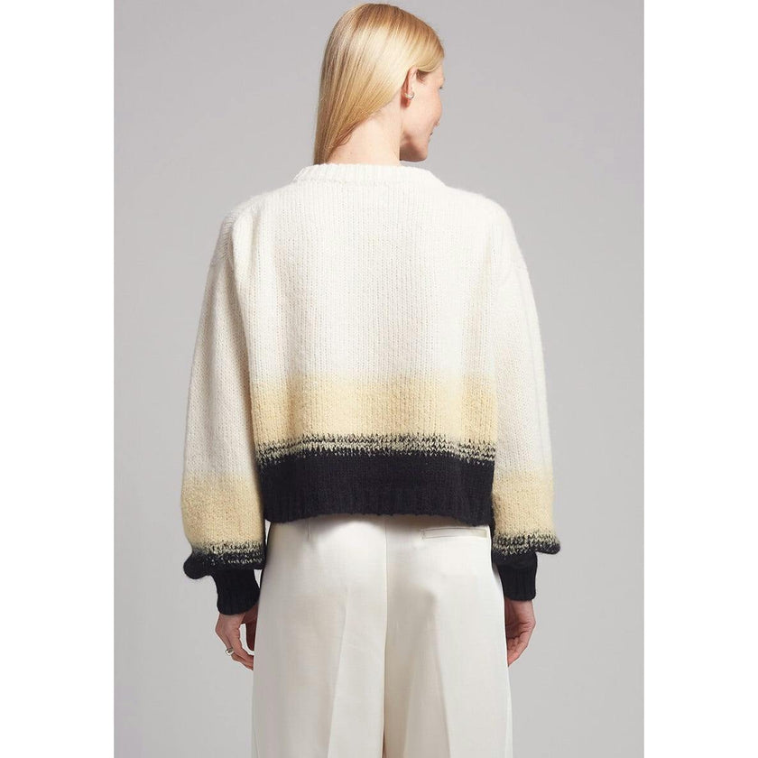 SONIA COLOR-BLOCK SWEATER | IVORY/BUTTER/BLACK
