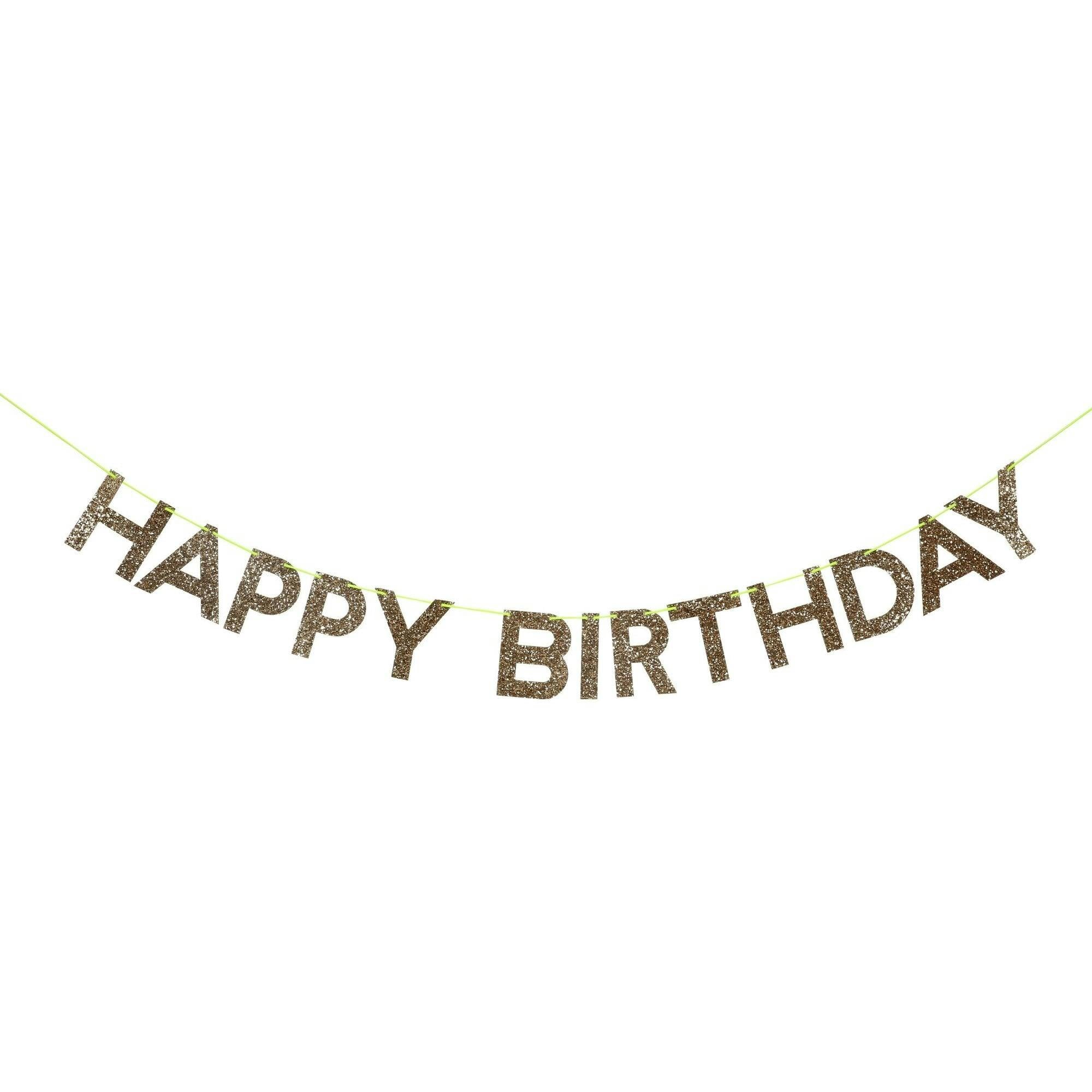 Gold Happy Birthday Garland