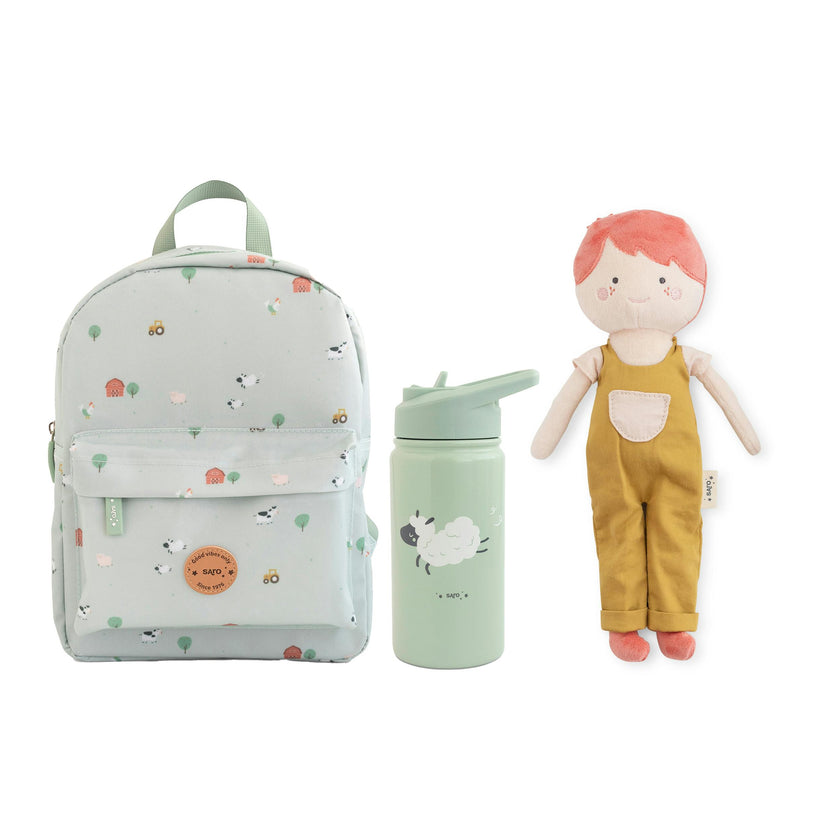 Funny Farm Backpack & Stainless-Steel Bottle Gift Set